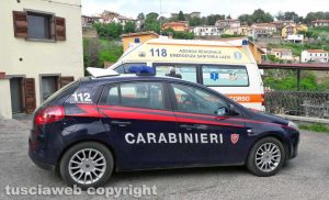 Montefiascone - Uomo trovato impiccato in una rimessa - 118 e carabinieri