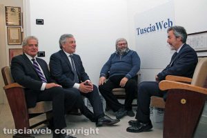 Viterbo - Antonio Tajani nella sede di Tusciaweb
