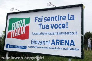 Viterbo - Il manifesto elettorale di Giovanni Arena