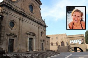 Il duomo di Viterbo - Nel riquadro: Nicoletta Ascenzi