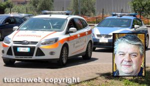 118 e polizia - Nel riquadro: Massimo Gemini