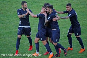 Sport - Calcio - Viterbese - L'esultanza dei gialloblù