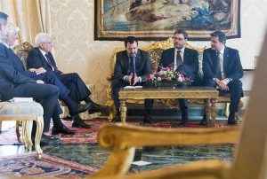 Matteo Salvini (Lega) dal presidente della Repubblica Sergio Mattarella