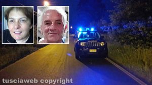 Viterbo - Frontale in strada Carcarelle - La vittima Donatella Canensi e il marito Enzo Baggiani