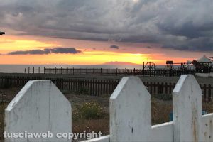 Tarquinia - Il tramonto sul lungomare