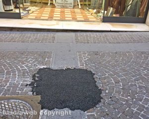 Viterbo - La pavimentazione di Corso Italia