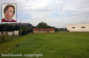 Orte - L'area per il 118 - Nel riquadro il sindaco Angelo Giuliani