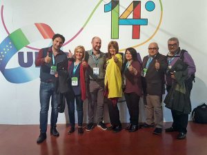 Roma - Silvia Somigli assieme ai delegati di Viterbo al congresso nazionale