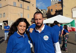 Sberna e Achilli al gazebo Forza Italia
