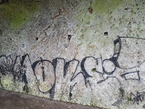 Sutri - Il murales in una delle tombe della necropoli