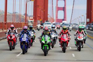Sport - Motori - I piloti Sbk sul Golden gate bridge