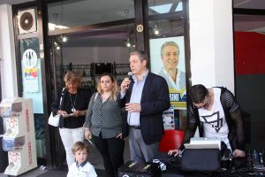 Federico Fracassini in campagna elettorale