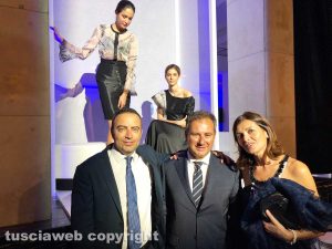 Roma - Cena di Unindustria - Domenico Merlani con il presidente della provincia Pietro Nocchi e la presidente Stefania Palamides