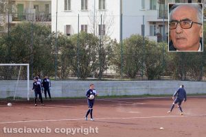 Sport - Calcio - Il campo del Pilastro a Viterbo - Nel riquadro: Alvaro Ricci