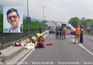 Semonzo del Grappa - Incidente con la moto - Muore il bancario viterbese Mauro Mariani