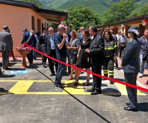Cittareale - La consegna delle casette Sae della Eurostrade