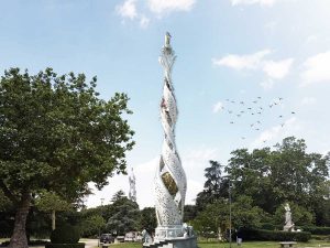 Viterbo - Il rendering del parco delle macchine di Santa Rosa