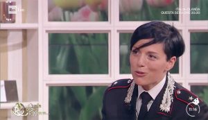 La comandante dei carabinieri di Civita Castellana, maggiore Anna Patrono, su Rai 1