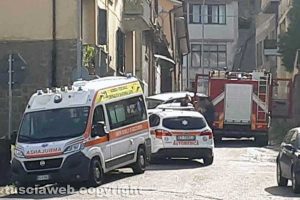 Montefiascone - Intervento dei soccorsi in via Odoardo Golfarelli