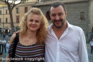 Viterbo - Angela Paradisi con Matteo Salvini