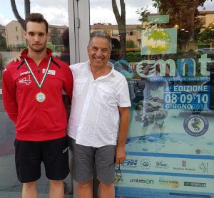 Gianluca Lucidi con l'allenatore Alvaro Pasqualini