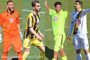 Sport - Calcio - Viterbese - Da sinistra: Iannarilli, Celiento, Baldassin e Jefferson
