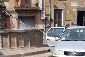 Viterbo - Tubo attaccato alla fontana di Pianoscarano
