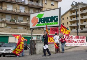Una protesta dell'Usb