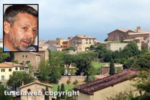 Tuscania - Nel riquadro il sindaco Fabio Bartolacci