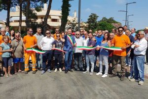 Montalto di Castro - Il taglio del nastro a via Tre Cancelli