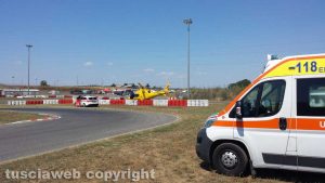 Viterbo - Automedica, ambulanza e pegaso al kartodromo