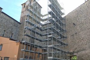 Viterbo - Santa Rosa - L'impalcatura a San Sisto