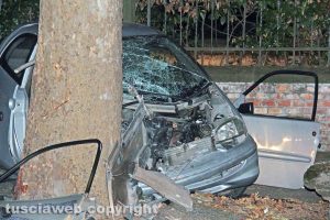 Viterbo - L'incidente a viale Trieste