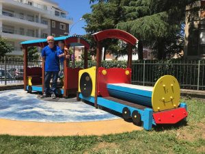 Il trenino rimesso a nuovo da Claudio Fabi