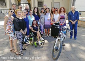 Chiara Frontini e i responsabili di quartiere Viterbo 2020