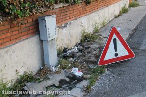 Viterbo - Via Monte Zebio - Il luogo dell'incidente