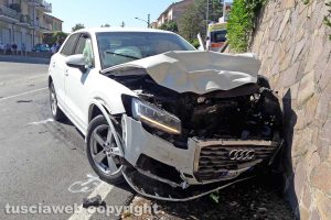 Montefiascone - Incidente all'incrocio via Aldo Moro e via Dante Alighieri