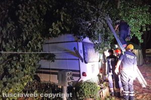 Montefiascone - Alberi abbattuti sul lungolago - L'intervento dell'Asvom