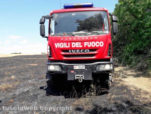Incendio sterpaglie - L'intervento dei vigili del fuoco