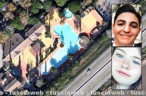 La piscina del camping village La Petite Camargue - Nei riquadri: Giuseppe Centamore e Sara Francesca Basso