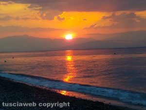 Tramonto sulla costa ionica calabrese