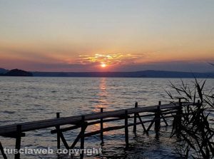 Tramonto sul lago di Bolsena