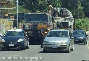 Capranica - Tir militare in panne