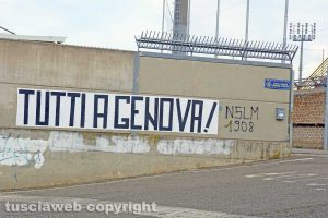 Sport - Calcio - Viterbese - Lo striscione dei tifosi