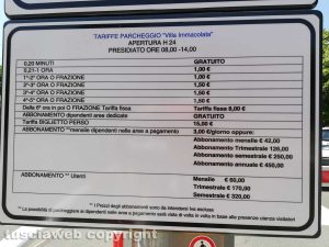 Viterbo - Il parcheggio a pagamento di Villa Immacolata