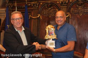 Silvio Cappelli e Sandro Rossi col bozzetto