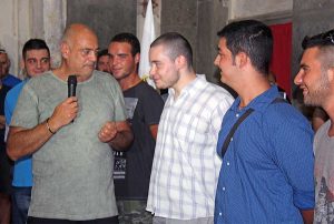 Viterbo - Santa Rosa - Sandro Rossi con i nuovi facchini