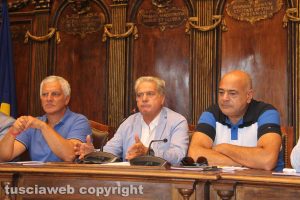 Viterbo - Santa Rosa 2018 - La conferenza in comune - Mecarini, Arena e Rossi