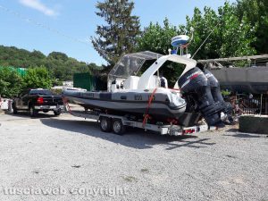Montefiascone - Air show - L'arrivo dei mezzi della finanza