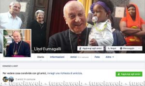 Il profilo falso su Facebook di Lino Fumagalli